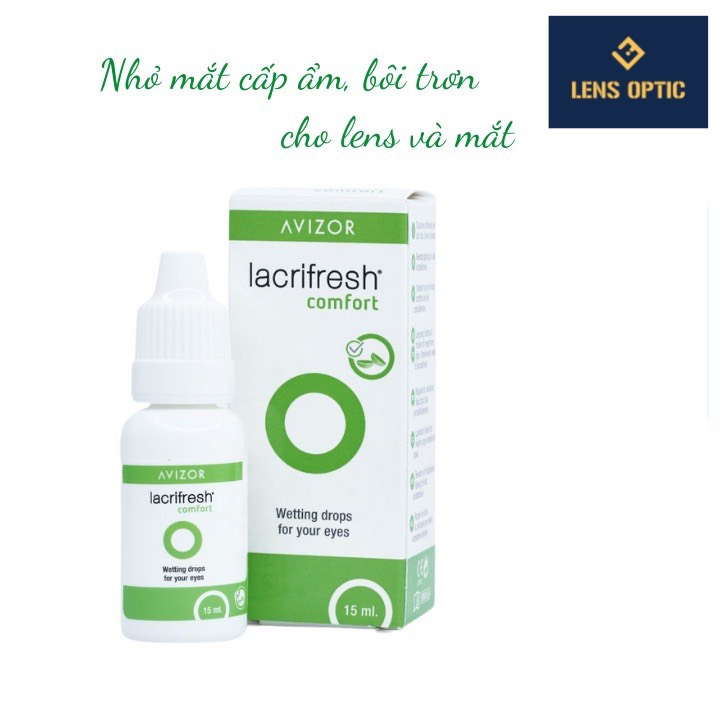 Nước nhỏ mắt lens Avizor Lacrifresh Comfort 15ML, nhỏ mắt dùng cho kính áp tròng- Lens Optic