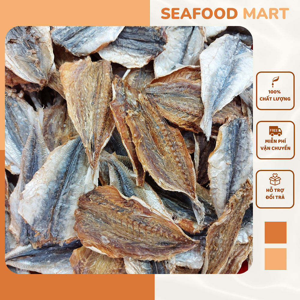 Khô cá nục sẻ tầm chưa rút ngon 1kg SEAFOOD MART - Cá nục khô sẻ tầm hàng chất lượng bao sạch