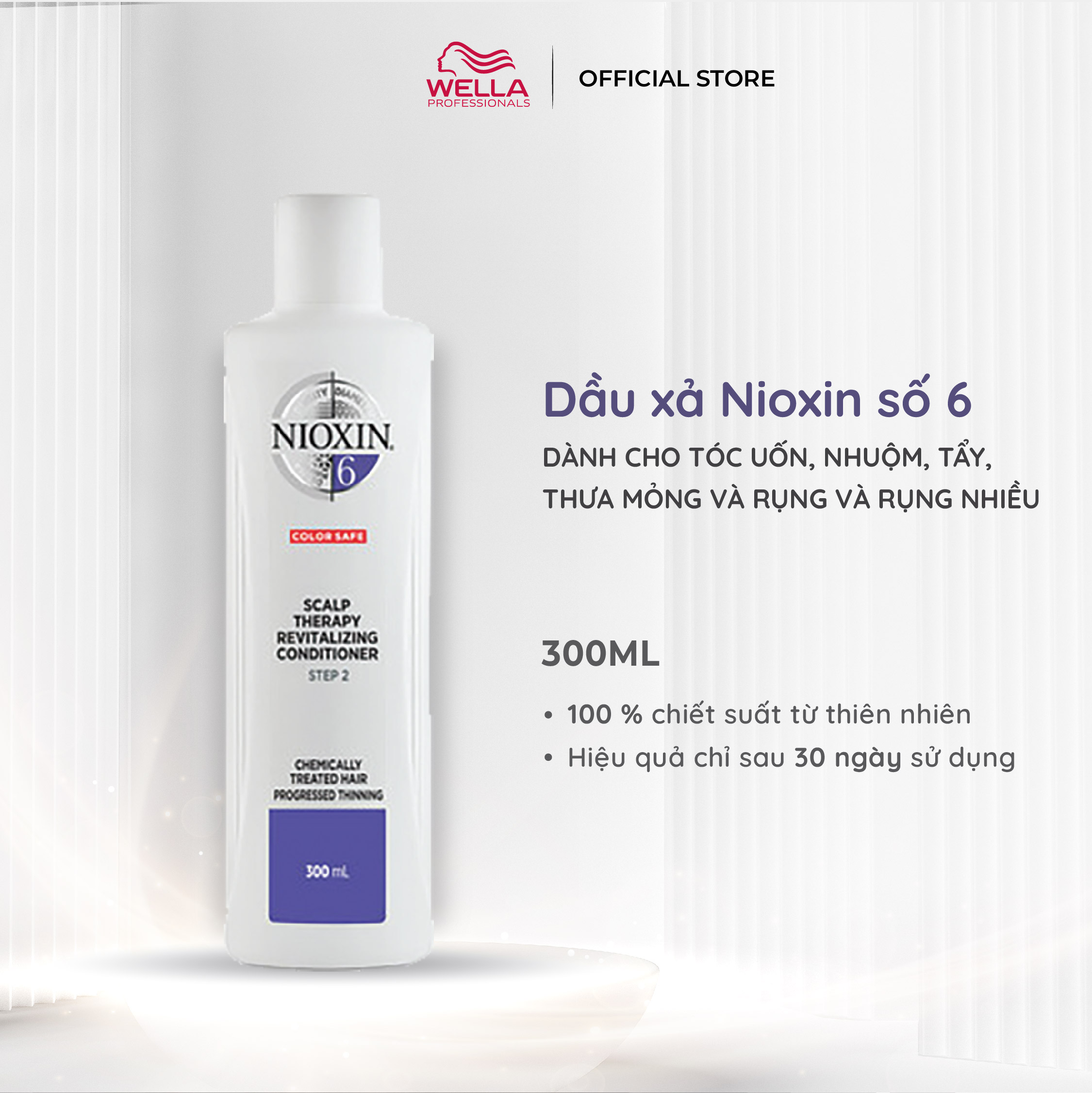Dầu Xả Nioxin 6 Dành Cho Tóc Tẩy Hay Tạo Kiểu, Thưa Mỏng Và Rụng Nhiều Scalp Conditioner Chemically Treated Hair