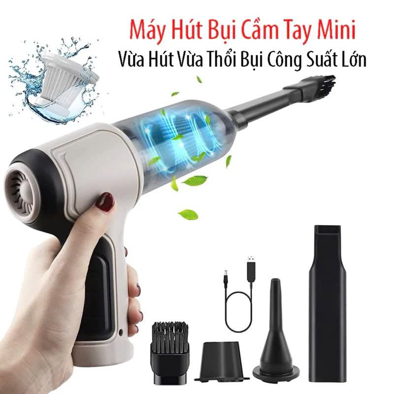  Máy Hút Bụi Cầm Tay Không Dây Nhật Bản TAMASHIO  Máy Hút Bụi Ô Tô Giường Nệm Lông Chó Mèo 
