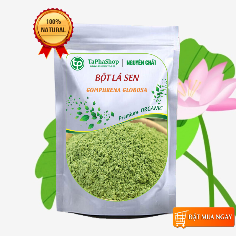 Bột lá sen nguyên chất 100g - Tấn Phát