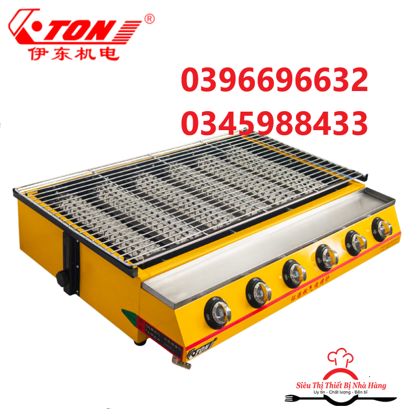 Bếp nướng hàu bbq 6 họng dài k333