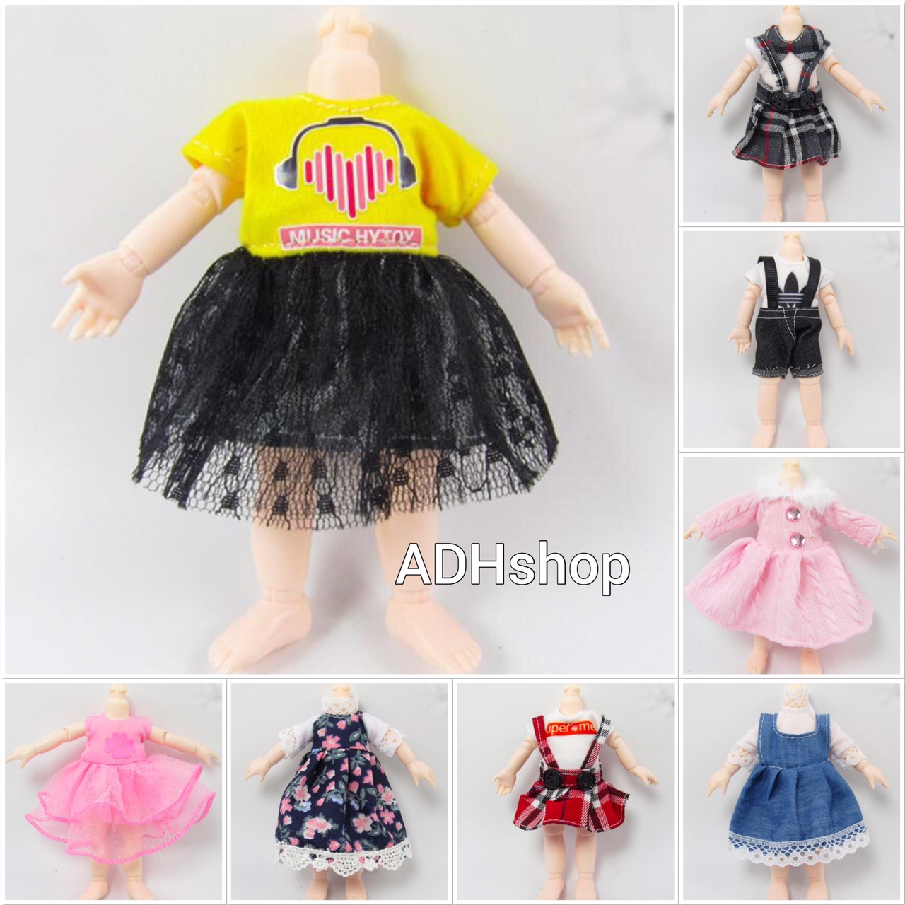 Mẫu váy đầm và quần áo cho Baboliy 16cm