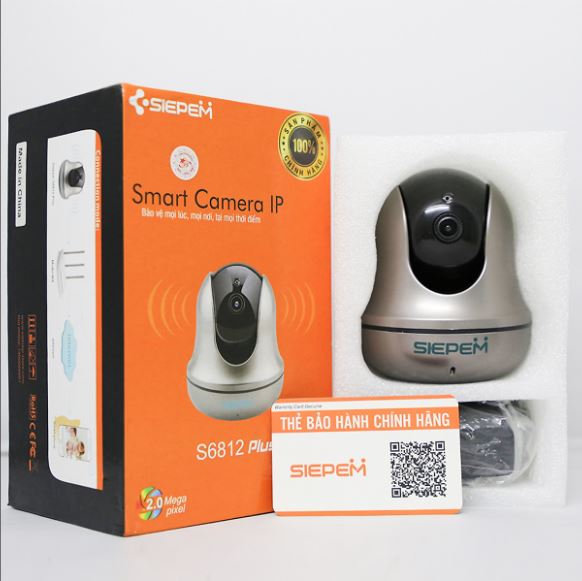 [HCM][ Mẫu 2020 Siêu Nét ] Camera ip Gia Đình Giá Rẻ Camera Giám Sát Siepem S6812 Plus Xoay 360 Độ Siêu Nét Cho Hình Ảnh Full HD 1080p Có Hồng Ngoại Đàm Thoại 2 Chiều Bảo Hành 1 Đổi 1.