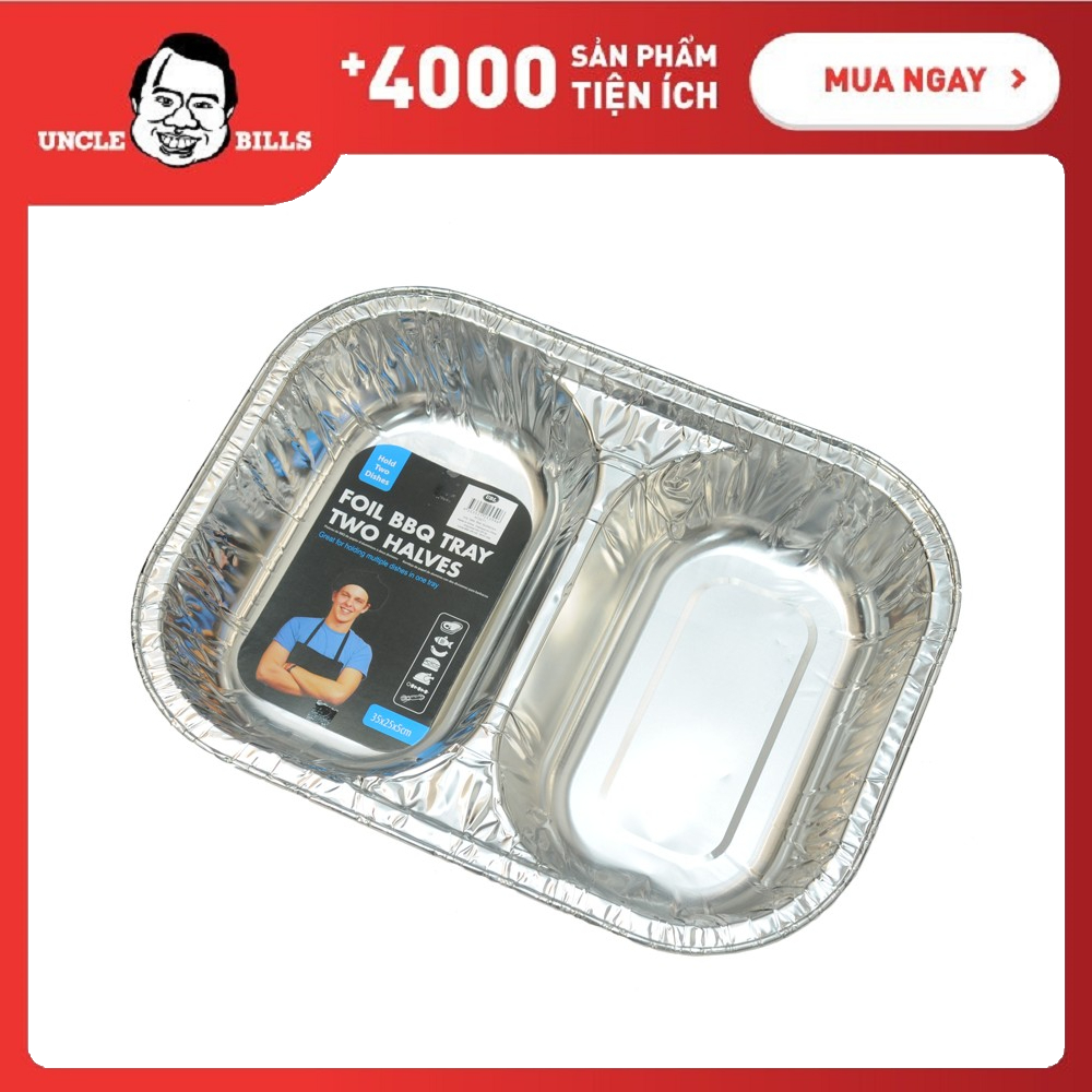 Khay giấy bạc đựng thực phẩm 2 ngăn uncle bills kc0211 - hàng nhập khẩu