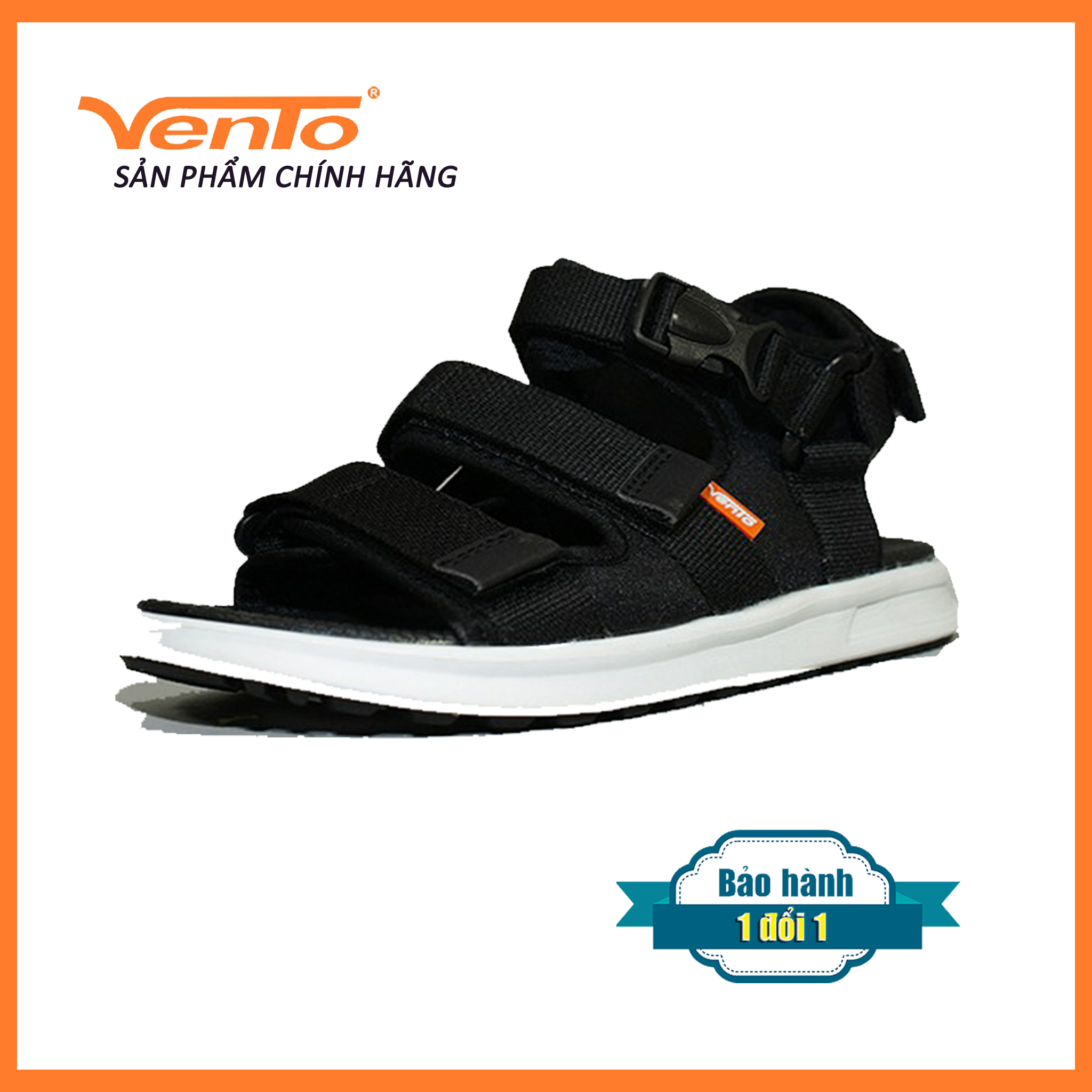 [HCM]Giày Sandal Vento Nam Nữ SD-NB03 Đen