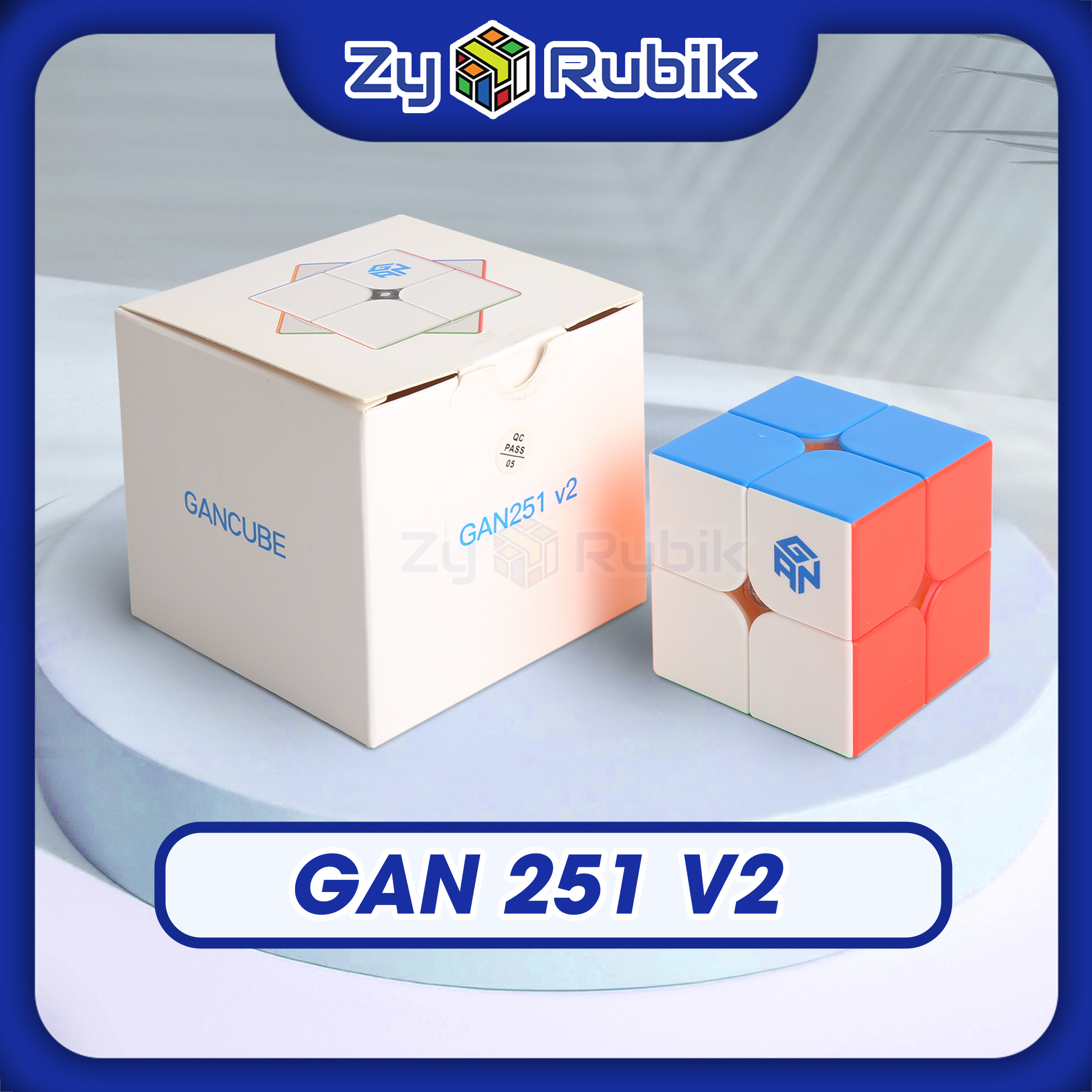 Rubik 2x2 GAN 251 V2 Stickerless Không Viền