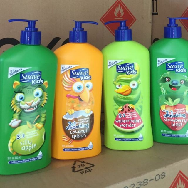 Sữa tắm gội toàn thân cho bé suave kids 3 in 1 - 532 ml_ hàng mỹ