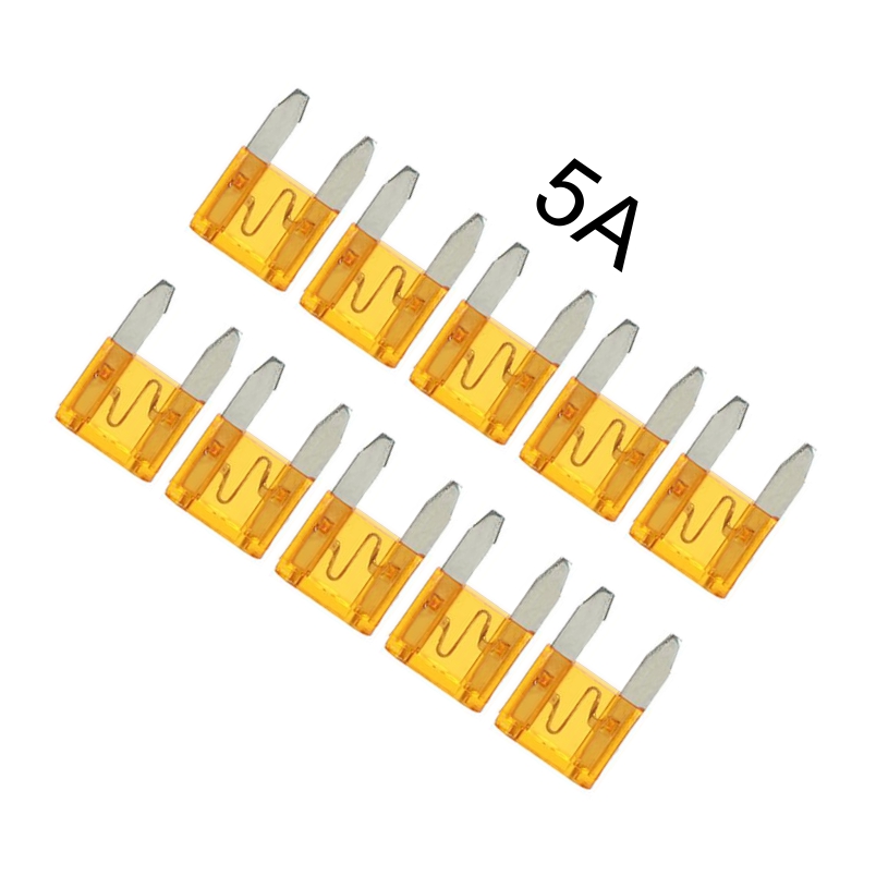 [HCM]Bộ 10 cầu chì 5A size S 11x16mm dùng cho Ô tô và xe máy (loại 5A)