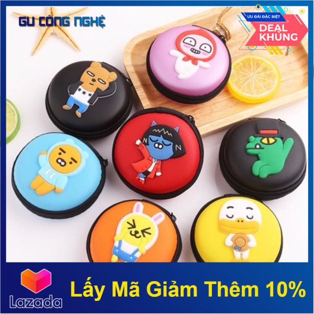 Hộp Đựng Tai Nghe Cáp Sạc Logo Hoạt Hình Dễ Thương -Tx51