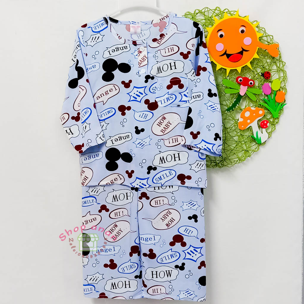 [20-21kg]Bộ tole/lanh dài tay bé trai 20-21kg