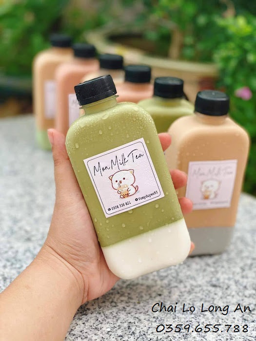 Set 10 chai pet dẹp cao 330ml