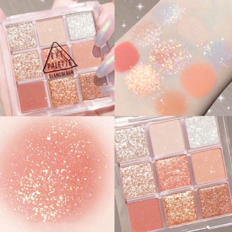 Bảng phấn mắt 9 ô trung glam colour multi eye color palette