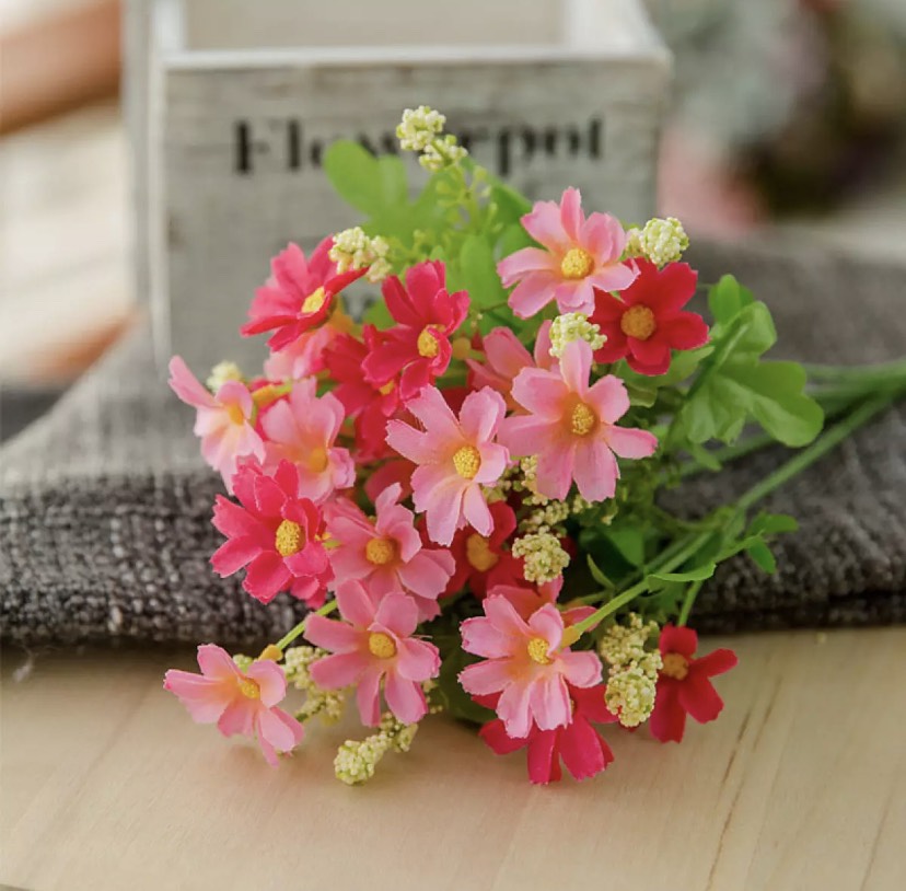 Hoa Cúc Mi Daisy Nhỏ Xinh Dễ thương Hoa Nhân Tạo Đẹp mãi thời gian Trang Trí Bền Đẹp Không Phai Màu