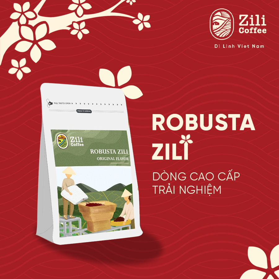 Cà Phê Robusta Zili Nguyên Chất 100% Rang Mộc ZILI COFFEE - ĐẬM ĐÀ, NGỌT HẬU [Túi 250g]