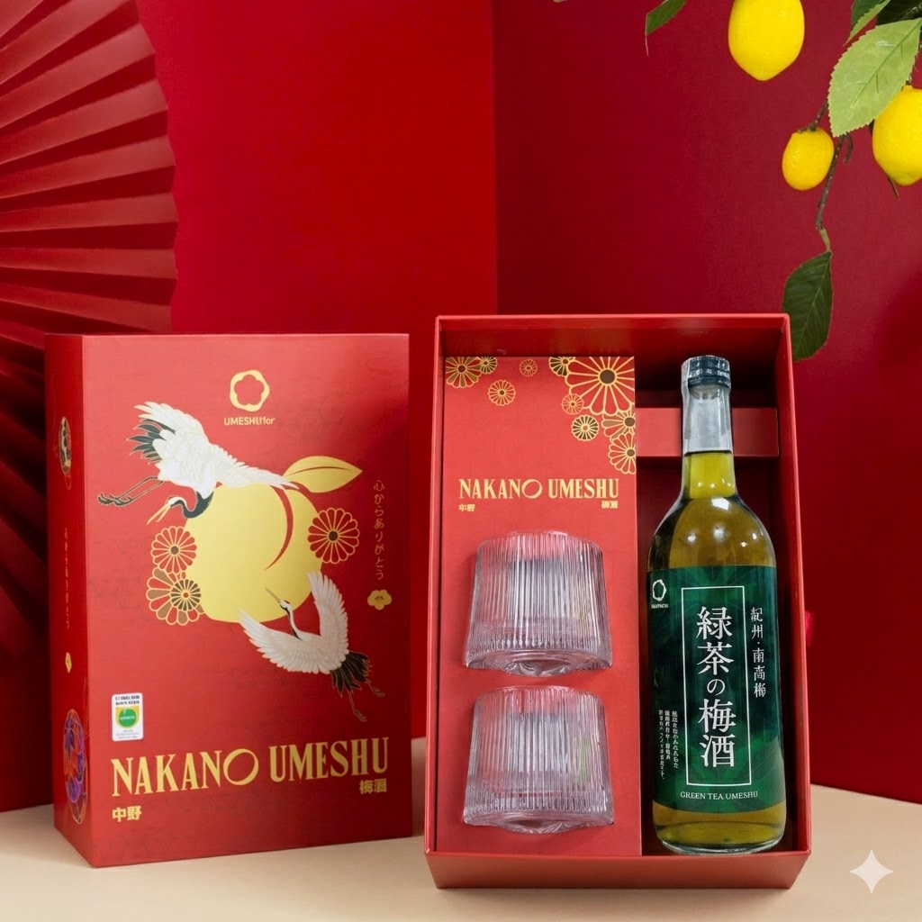 Rượu mơ Nakano Green Tea 720ml vị trà xanh 720ml