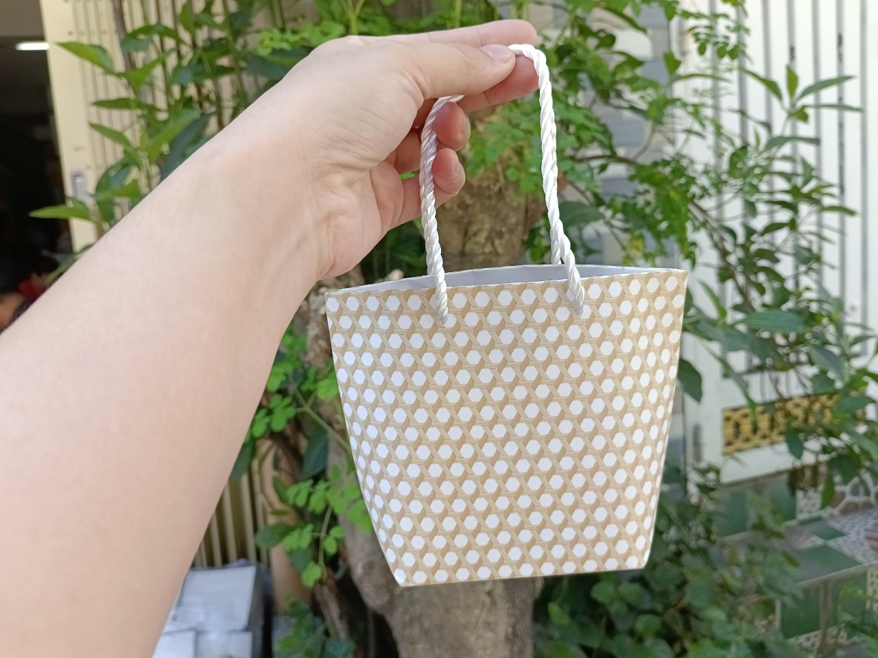 50 cái - Túi 11 nan tre - Túi giấy mini đựng quà tặng,mỹ phẩm,phụ kiện