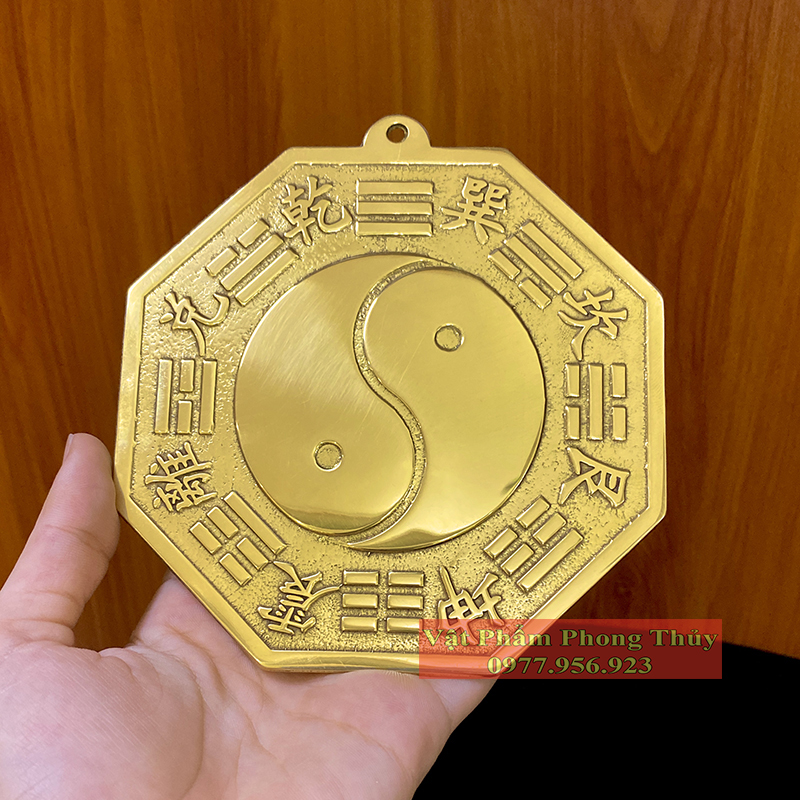 Gương bát quái phẳng bằng đồng 11.8cm-22cm
