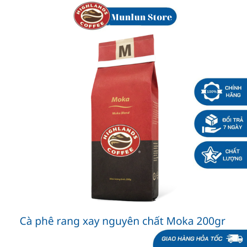 Cà phê rang xay Highlands Coffee Moka 200g - Hàng mới sản xuất