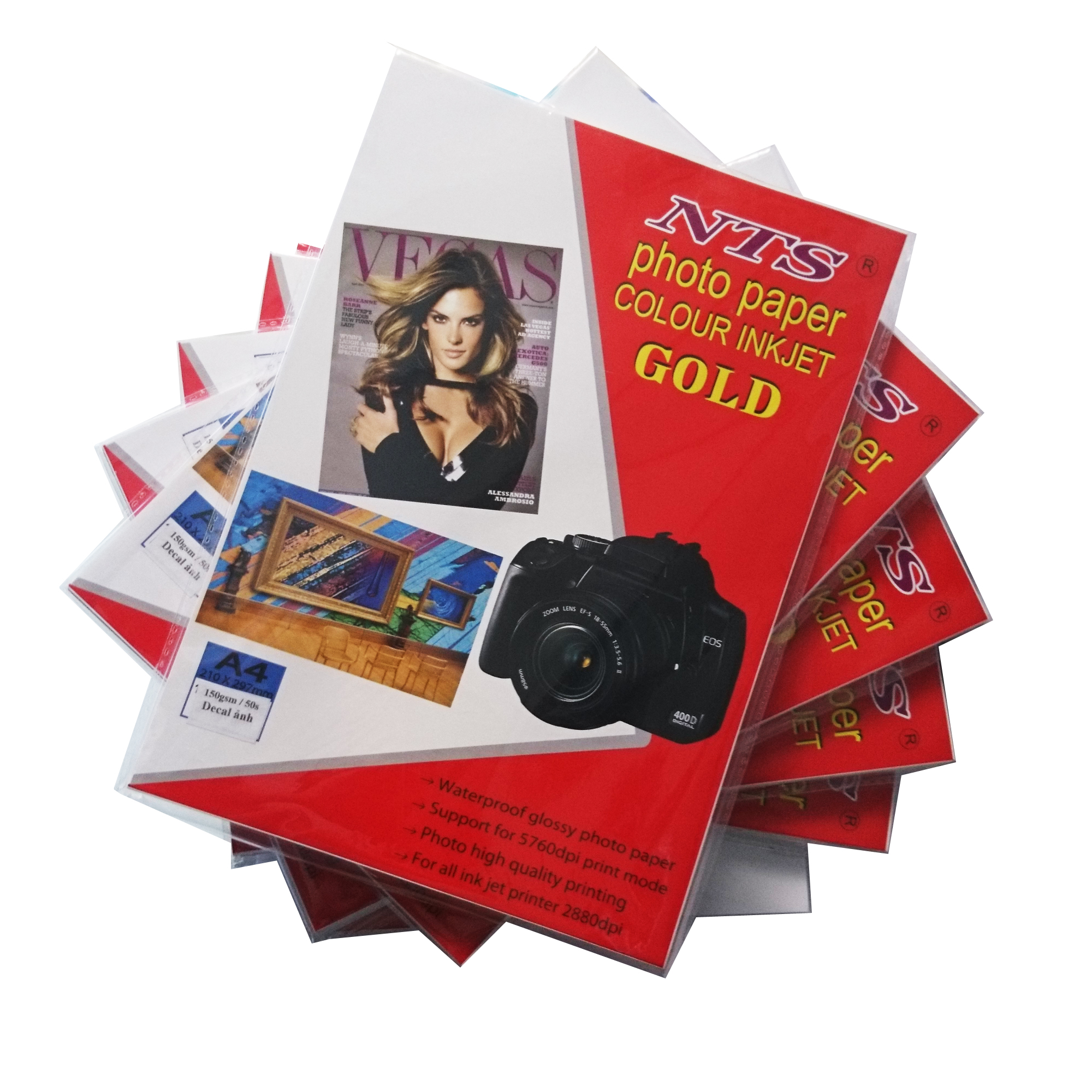 Giấy ảnh decal A4 Công Minh siêu dính 150g (1 Xấp 50 tờ)