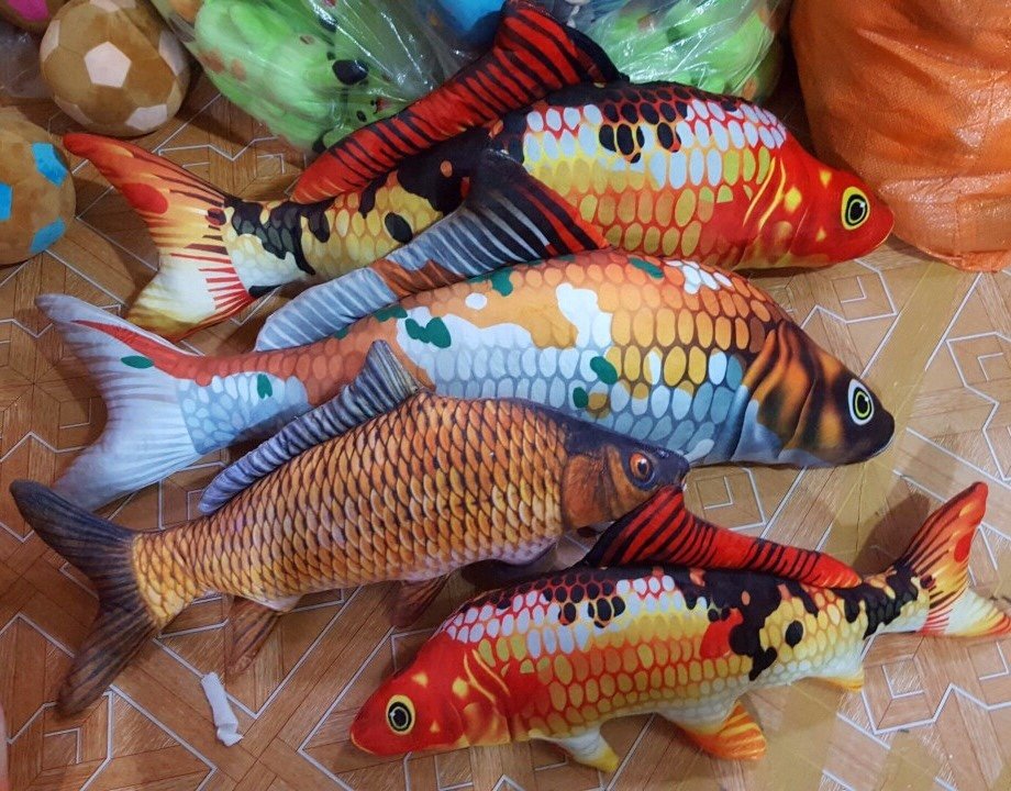Gấu bông cá chép - gối ôm cá chép - vải nhung co dãn 4 chiều - gòn sạch - hàng cao cấp giá xưởng