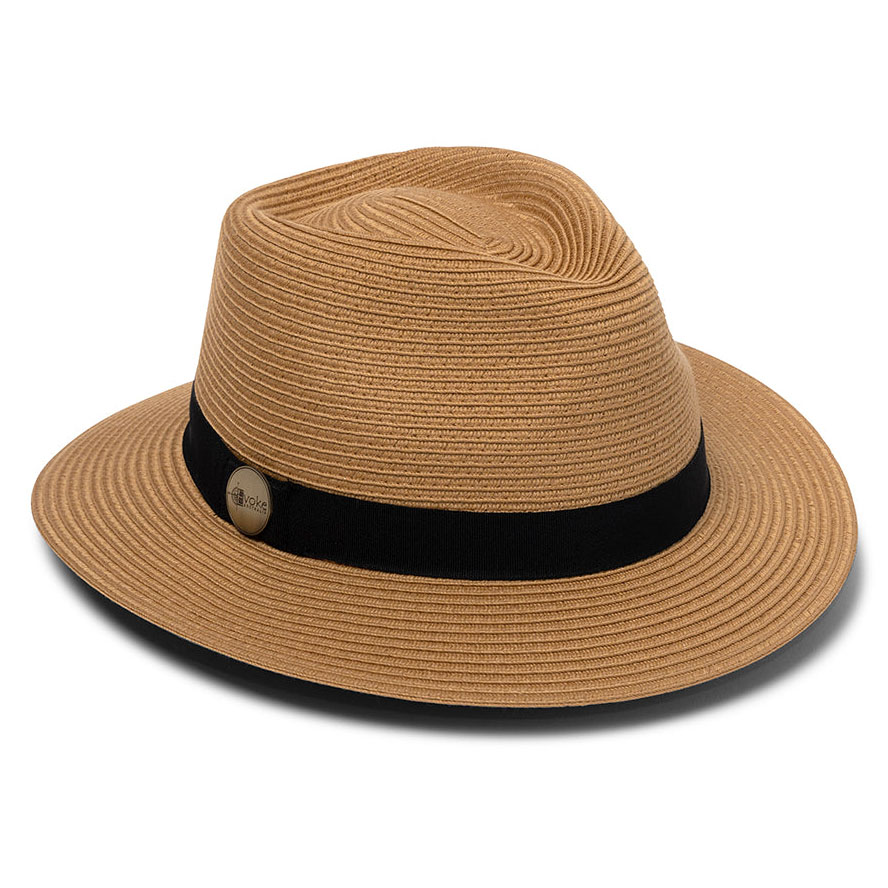 Mũ golf rộng vành reef panamate hat ball marker caramel | evoke