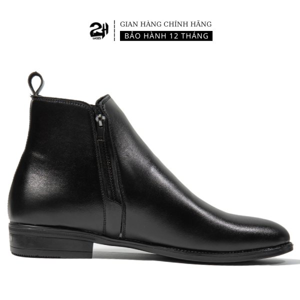 Giày boot có khóa zip cổ cao nam chất liệu da Quilon cao cấp 2H-P01