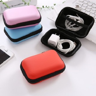 Bóp đựng tai nghe, dây cáp sạc hình chữ nhật plextone