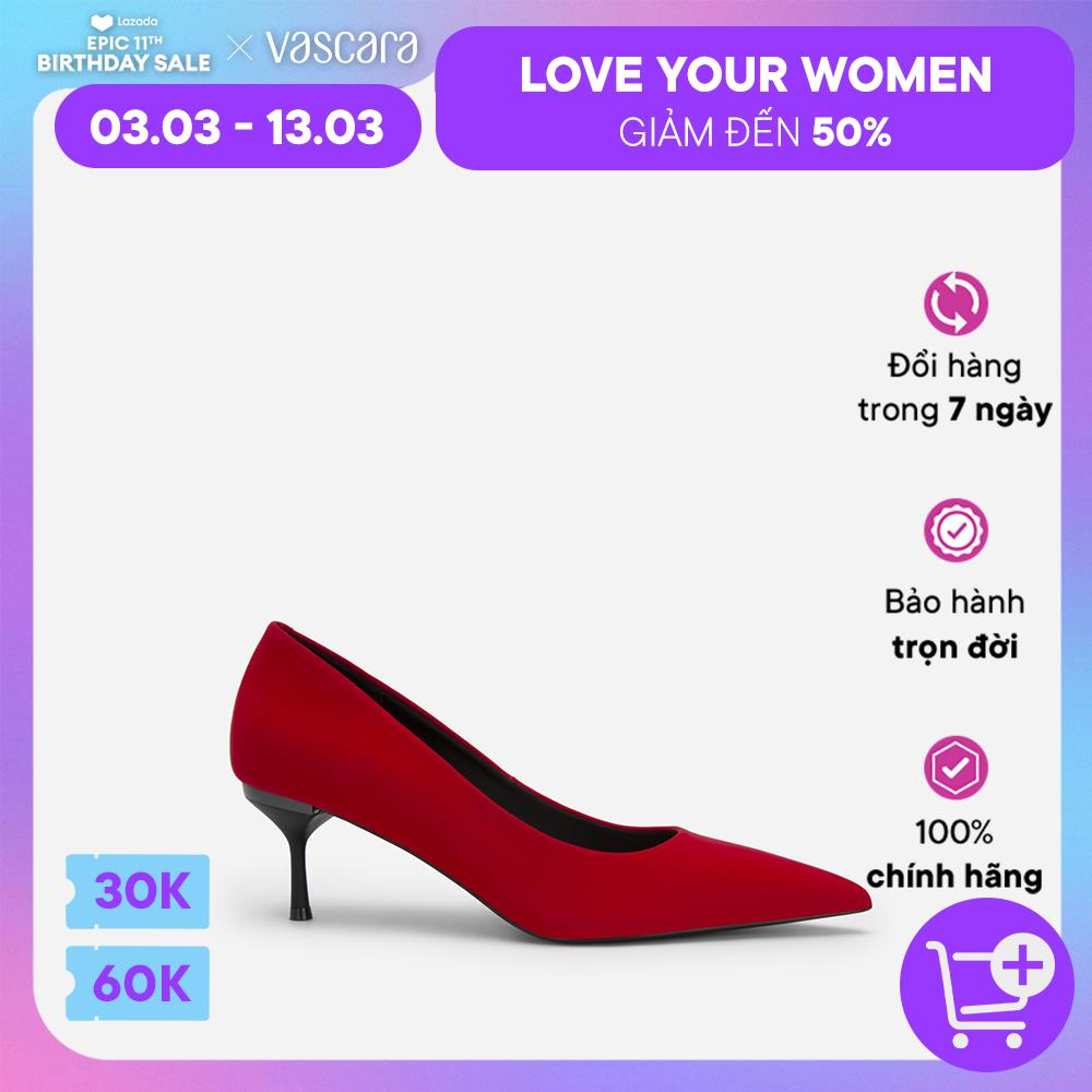 05.03 - 13.03 VOUCHER 60K Vascara Giày Cao Gót Mũi Nhọn Gót Metallic - BMN