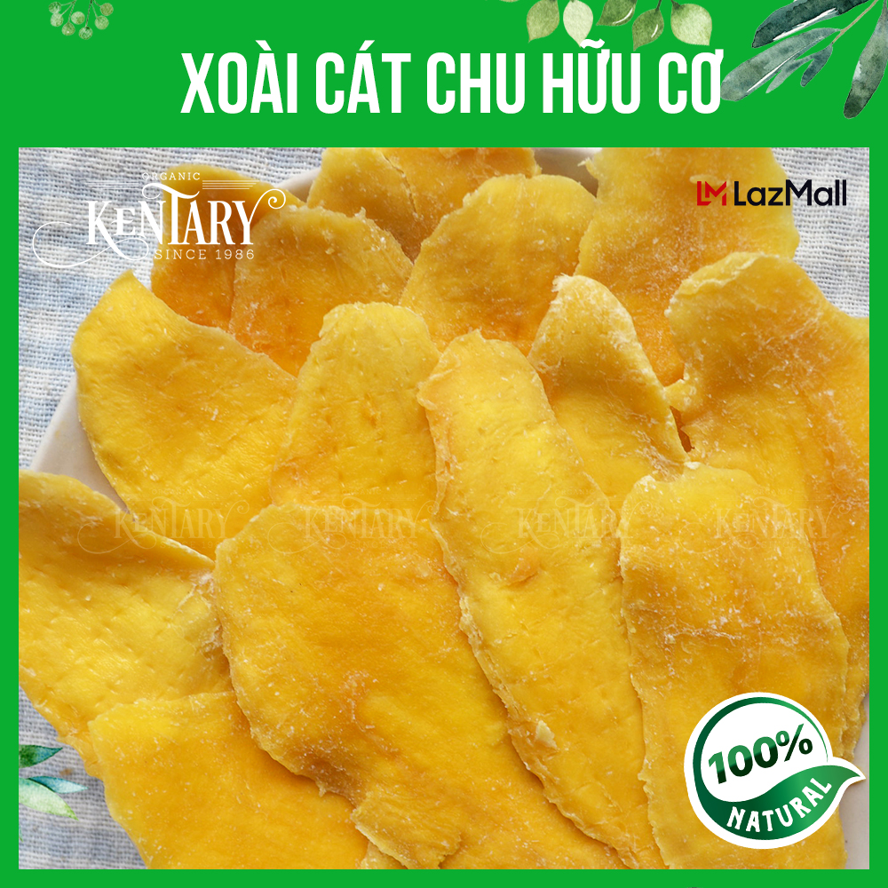 Xoài cát chu sấy lạnh Kentary túi 200gr, vị chua ngọt giúp đẹp da, đẹp dáng, bổ máu, xương chắc khỏe - đồ ăn vặt