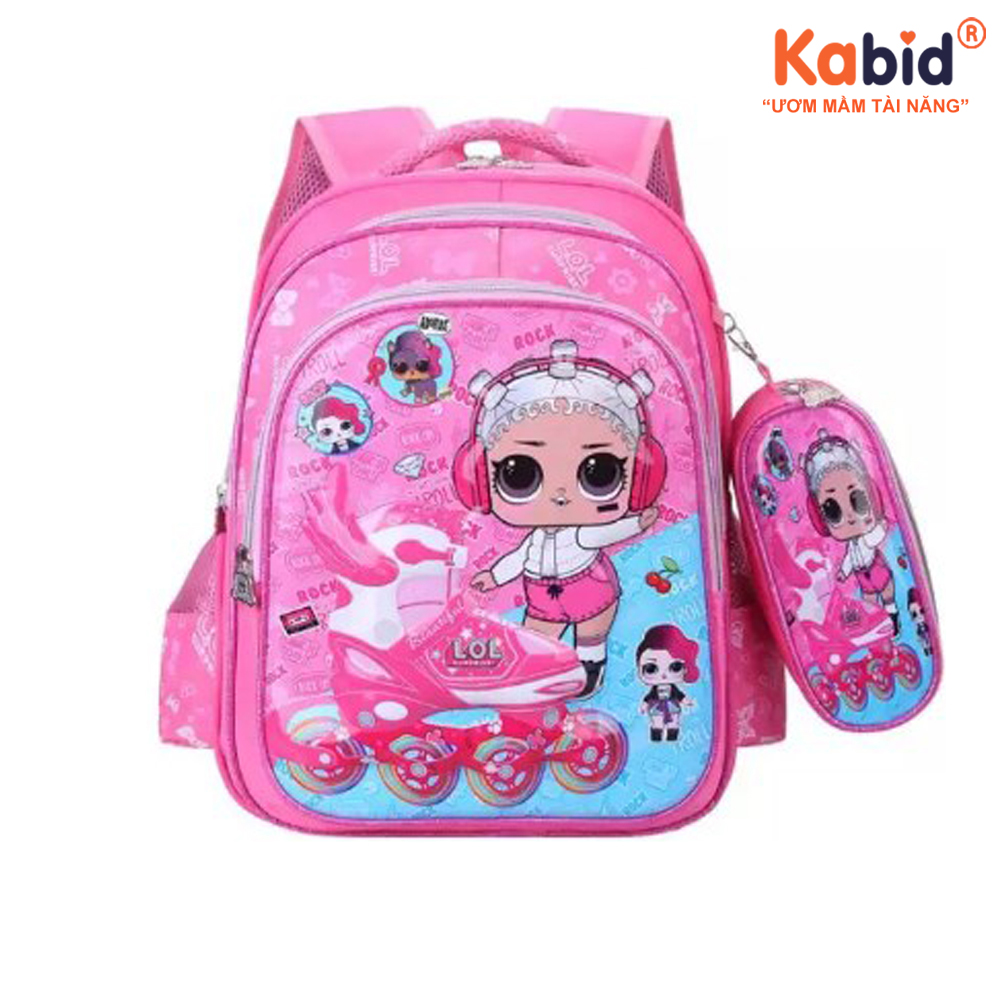 Balo trẻ em Người nhện & xe đua in nổi 3D - CHỐNG GÙ - CHỐNG THẤM - SIÊU NHẸ + Kèm túi bút có khóa + Tặng cá heo viết chữ đẹp (Size TO)