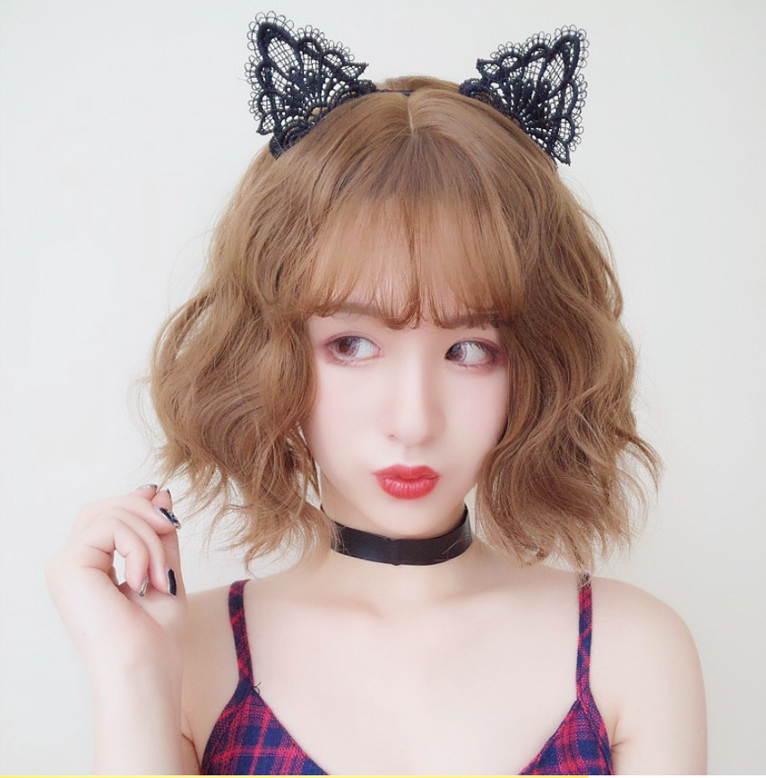 Băng đô cài tóc tai mèo ren sexy, Cài tóc tai mèo dễ thương