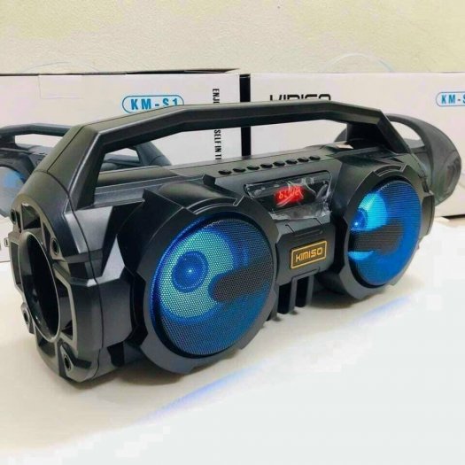 Loa bluetooth karaoke kimiso km-s1 - tặng mic hát karaoke có dây - bass mạnh - pin trâu- đèn nhấp nháy theo nhạc