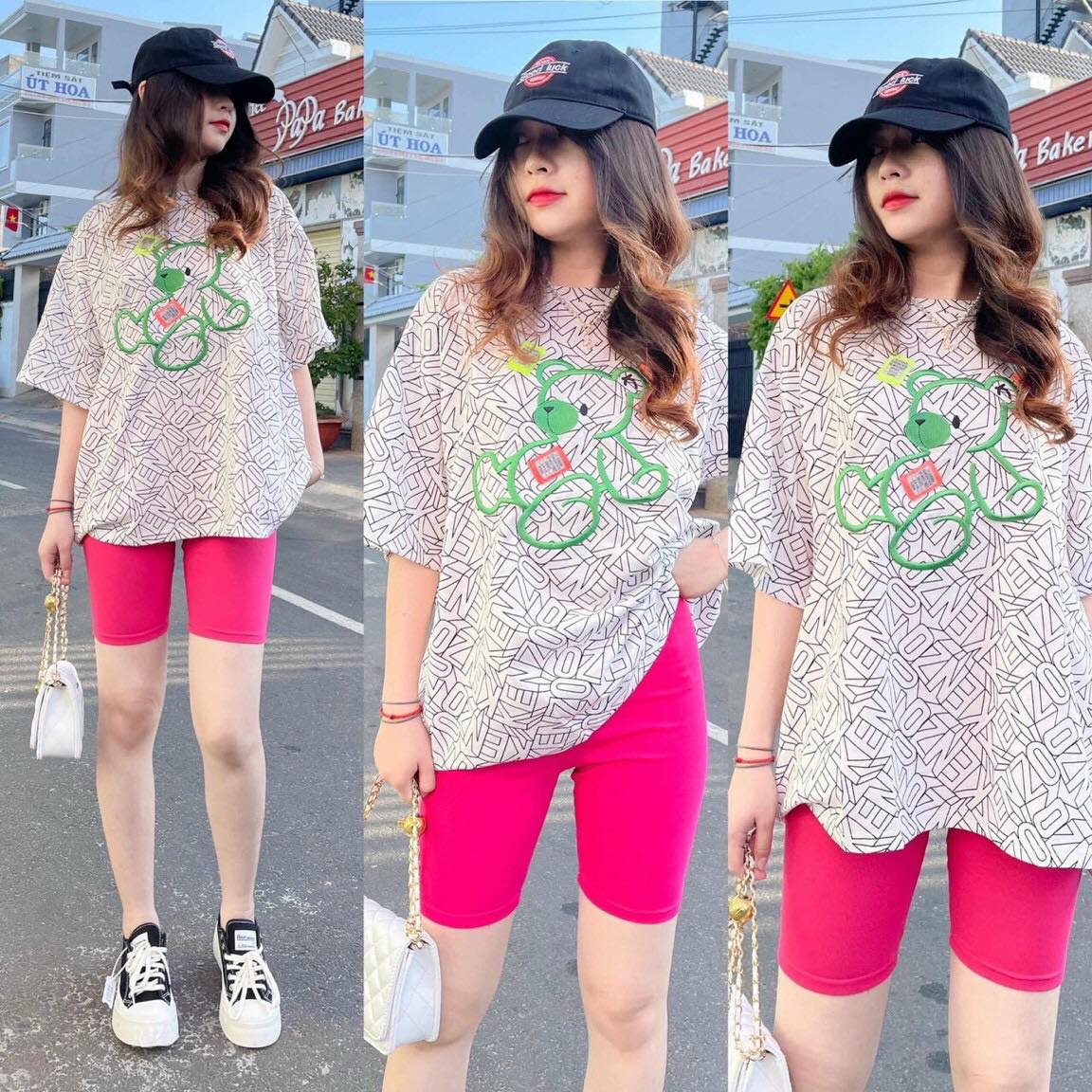 [Hàng Hot] Sét Đồ Bộ Nữ Chất Cotton Áo Thêu Họa Tiết Dễ Thương & Quần Ngố Borip Thời Trang Kiểu Cách Đi Chơi, Đi Dự Tiệc D.ONE FASHION, Mẫu Free Size (40-55Kg) Mặc Vừa