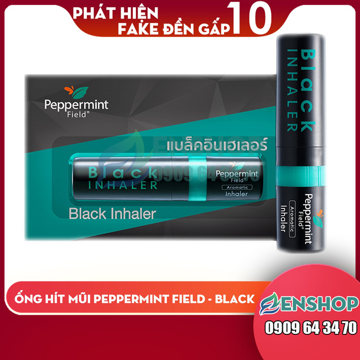 Ống hít thông mũi bạc hà 2 đầu black peppermint field thái lan | zenshop.net