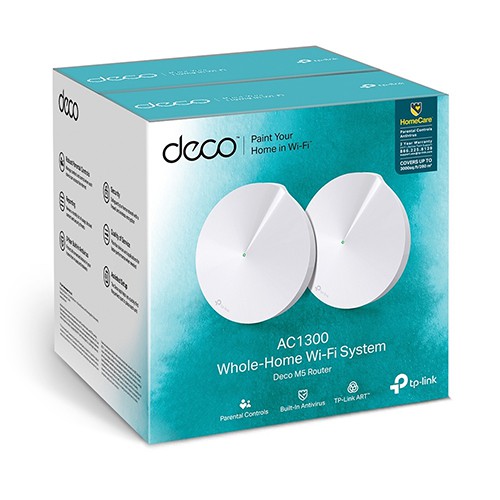 Bộ phát wifi tp-link deco m5 2-pack mesh ac1300mbps