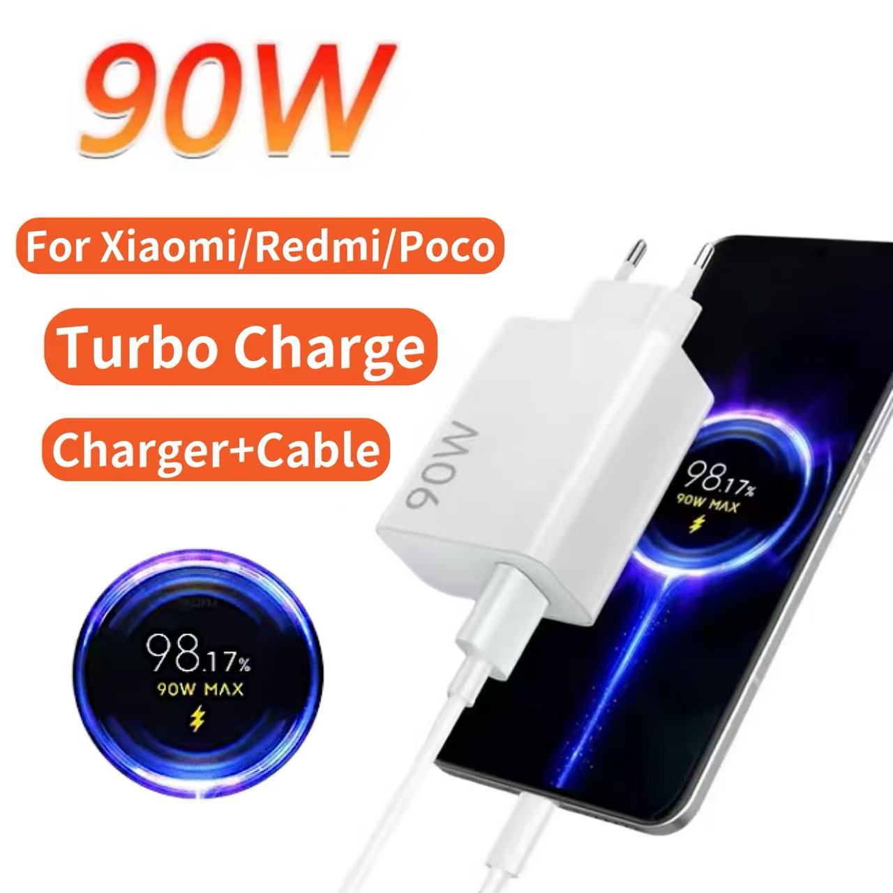  Cốt phiếu tốt cho Sạc nhanh Xiaomi 90W Sạc Turbo + Dây sạc Type-C 6A cho Xiaomi 15 14T Redmi 13 13X 14C Note 14 Pro 13 Poco X6 M6 F6 X3 Pro cho máy tính bảng điện thoại máy tính xách tay Sạc nhanh 