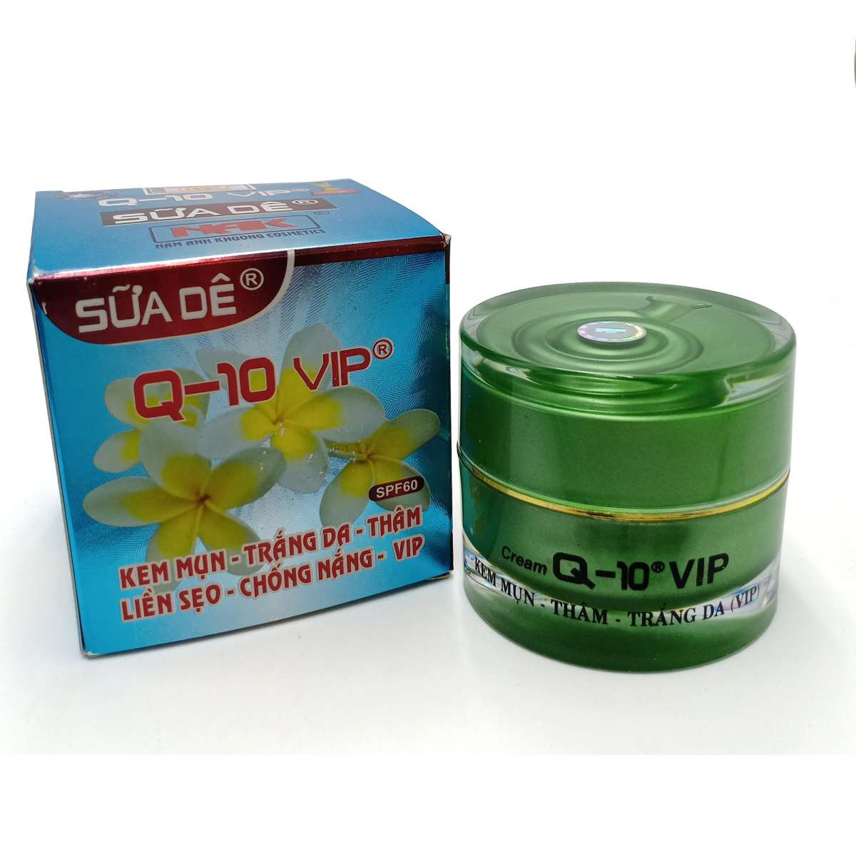 [HCM]Kem Mụn - Thâm - Trắng da VIP Q10 - Sữa dê 30g (Xanh)