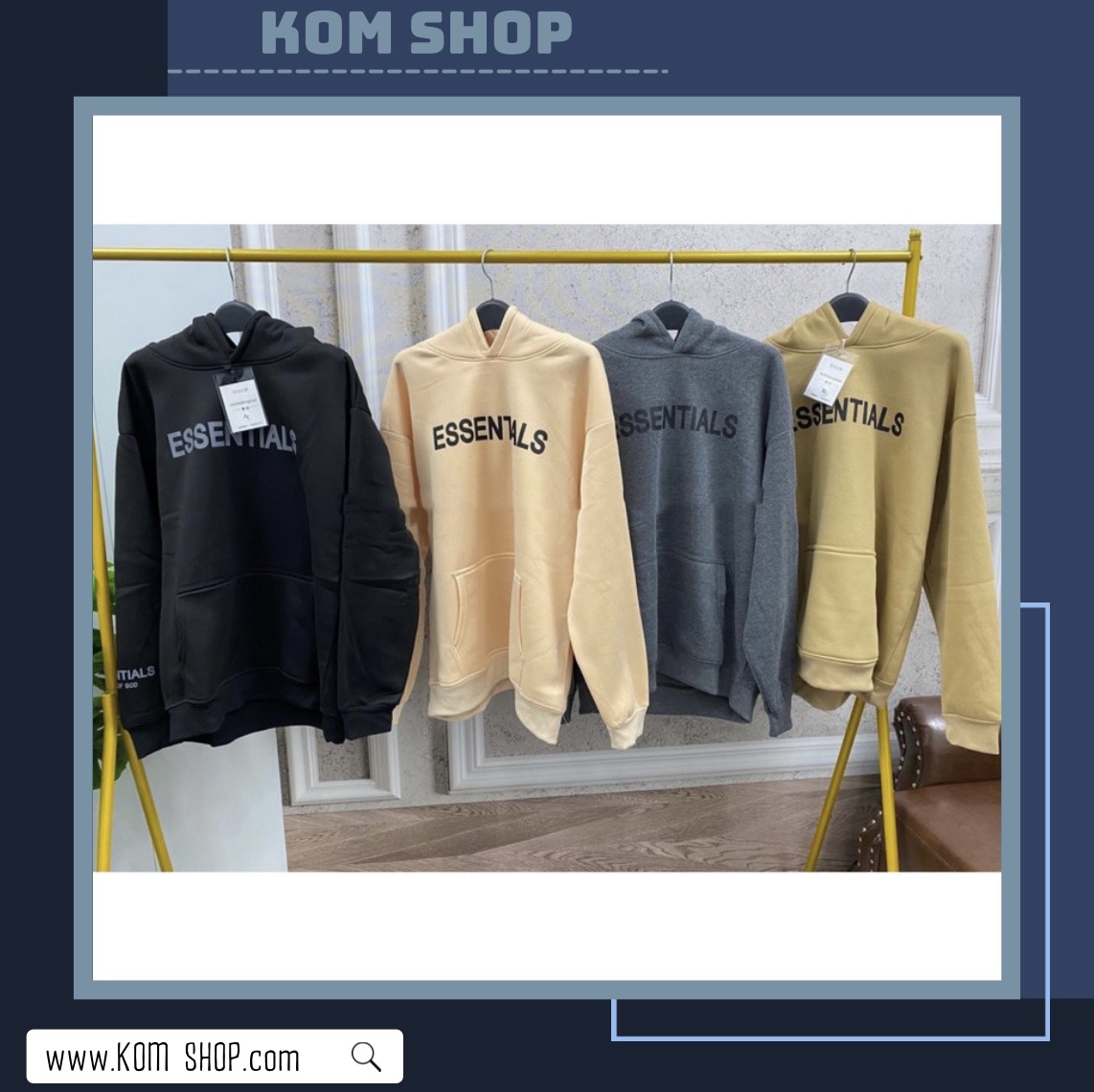 Áo nỉ hoodie essentials áo nỉ mũ hoodie rẻ đẹp hót nhất năm 2021