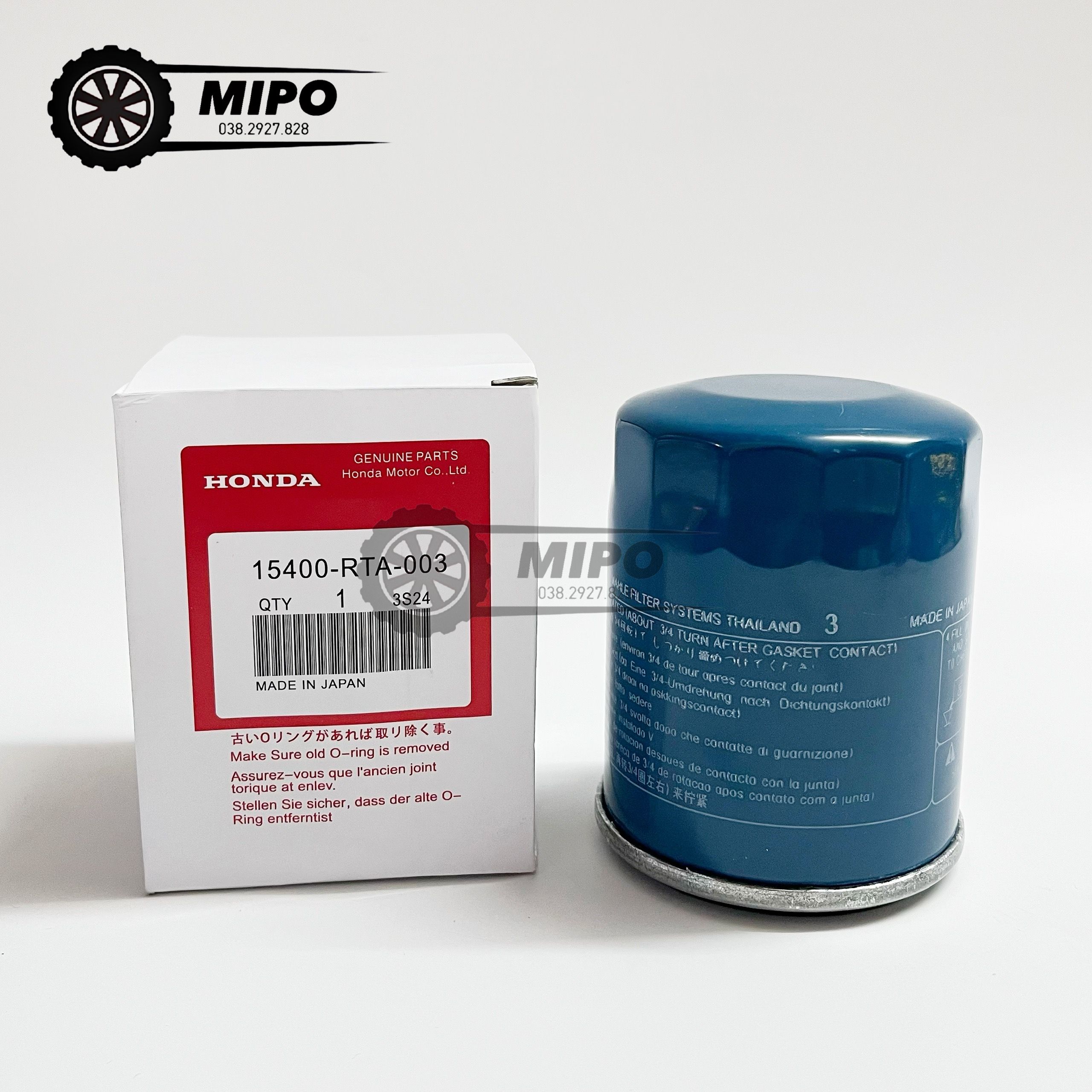 Lọc nhớt, lọc dầu động cơ Honda CRV, Civic, City, Accord, Acura MDX, Odyssey, Jazz (Mã:15400RTA004,15400RTA003)