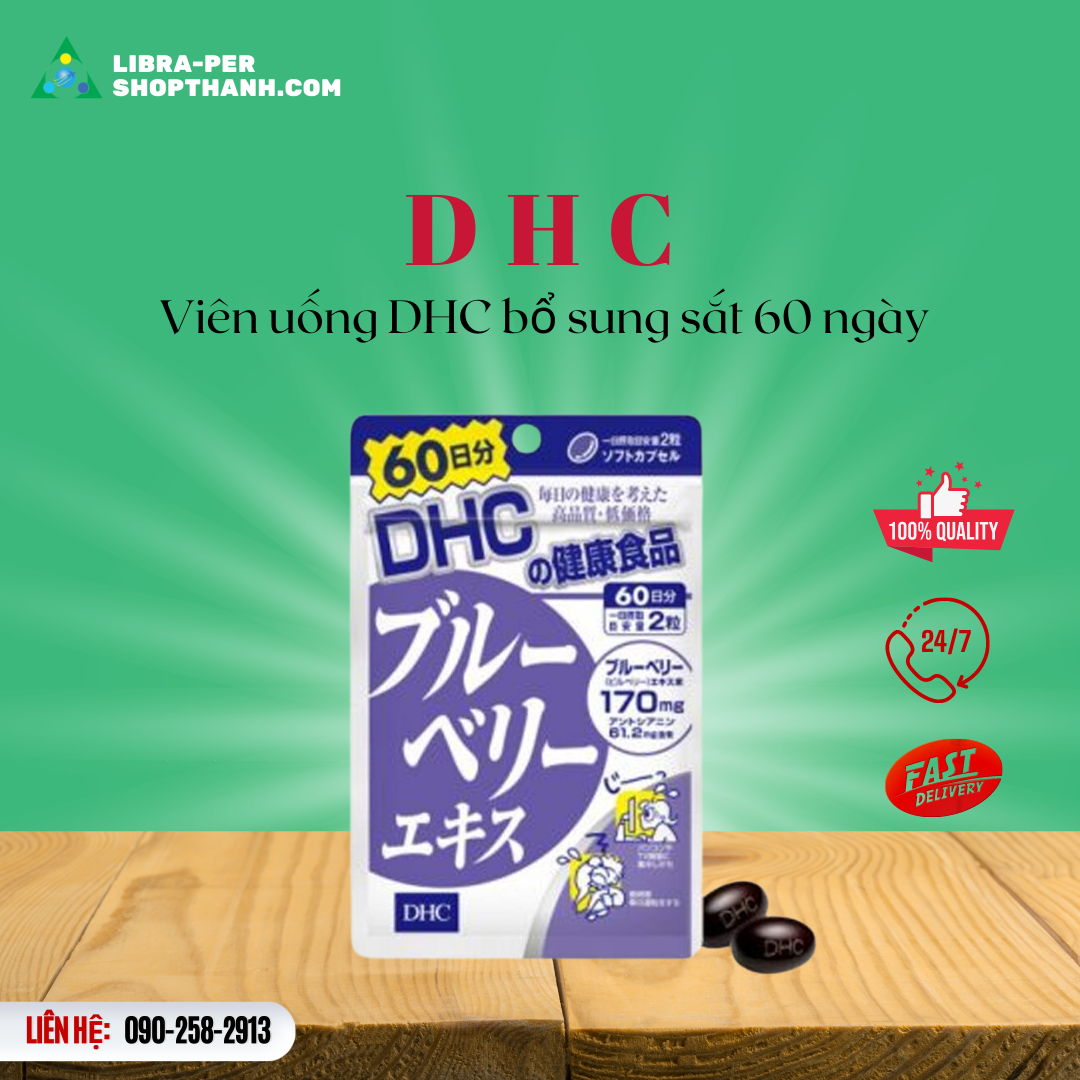 Viên uống bổ sung sắt dhc -120 viên