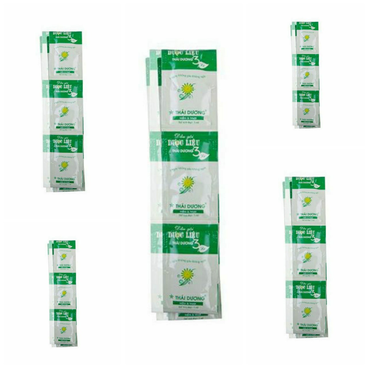 [HCM][COMBO 5 DÂY] Dầu Gội Thái Dương 3 Mùi Lá  Dây 10 Gói Chống Rụng Tóc Ngăn Ngừa Gàu Sao Thái Dương AT Boutique Cute