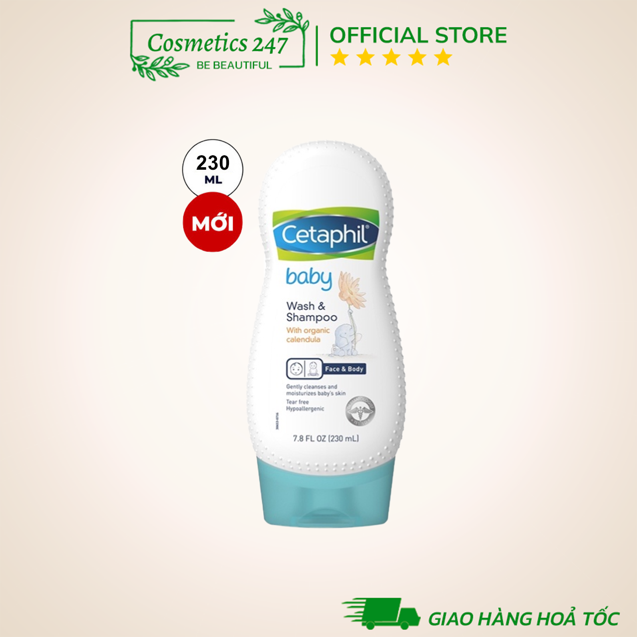 Sữa tắm gội Cetaphil cho bé - Cetaphil Baby Wash & Shampoo with Organic Calendula