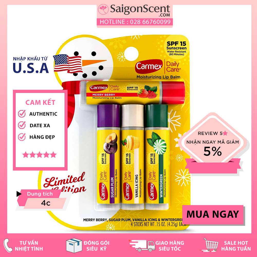 Son dưỡng môi Carmex Daily Care Lip Balm