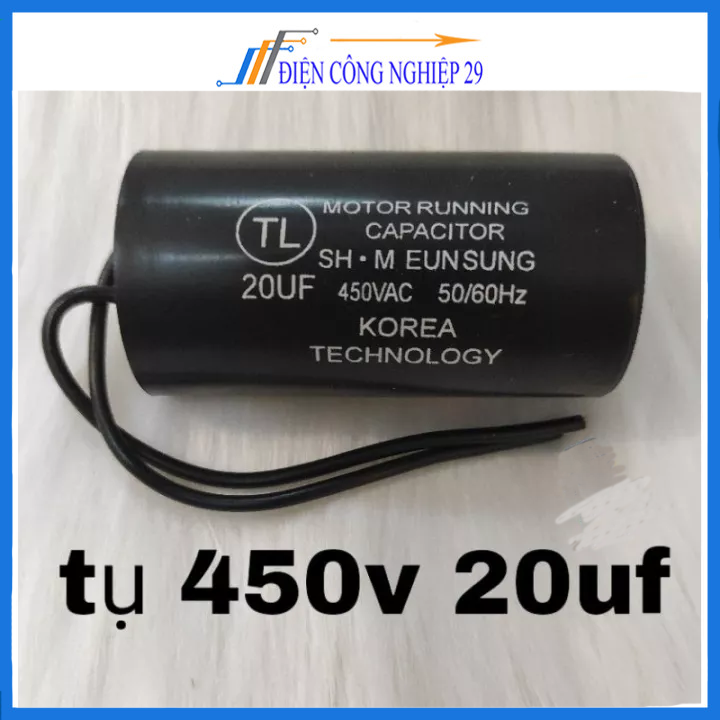 Tụ bm cbb60 20uf-450v loại tốt dùng cho máy bơm - mô tơ