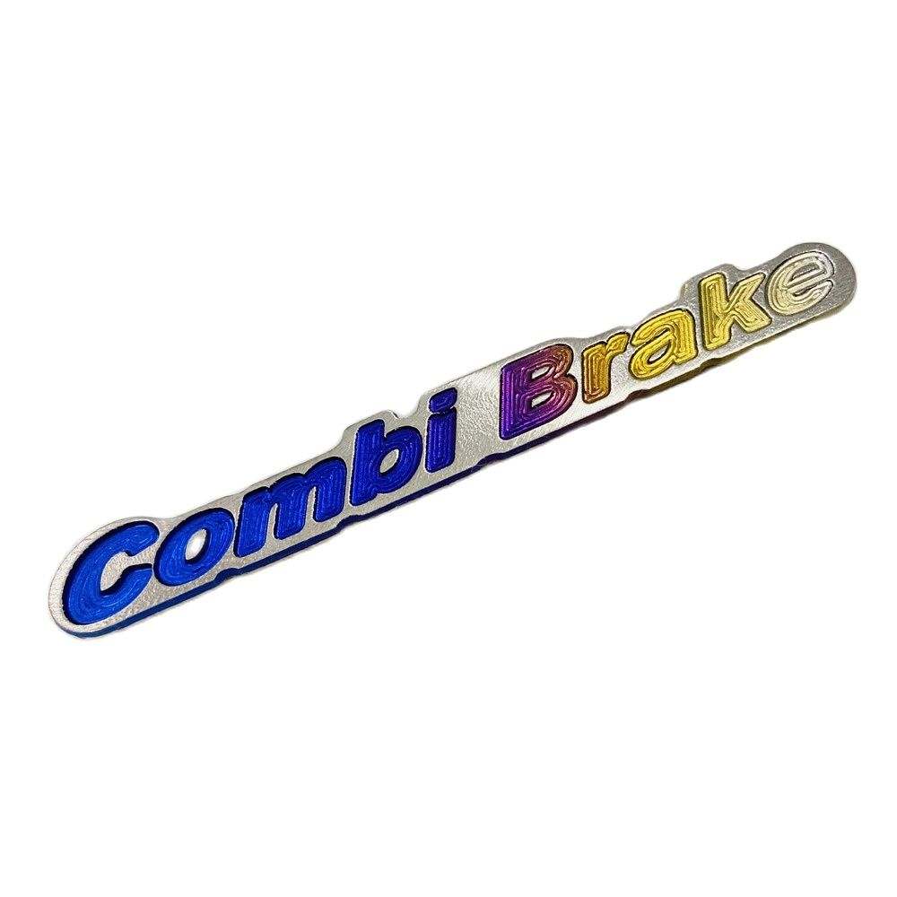 [HCM]Tem logo COMBI BRAKE DÀI chất liệu TITAN GR5 dán trang trí gắp dàn áo xe máy ( SẲN KEO 3MM )