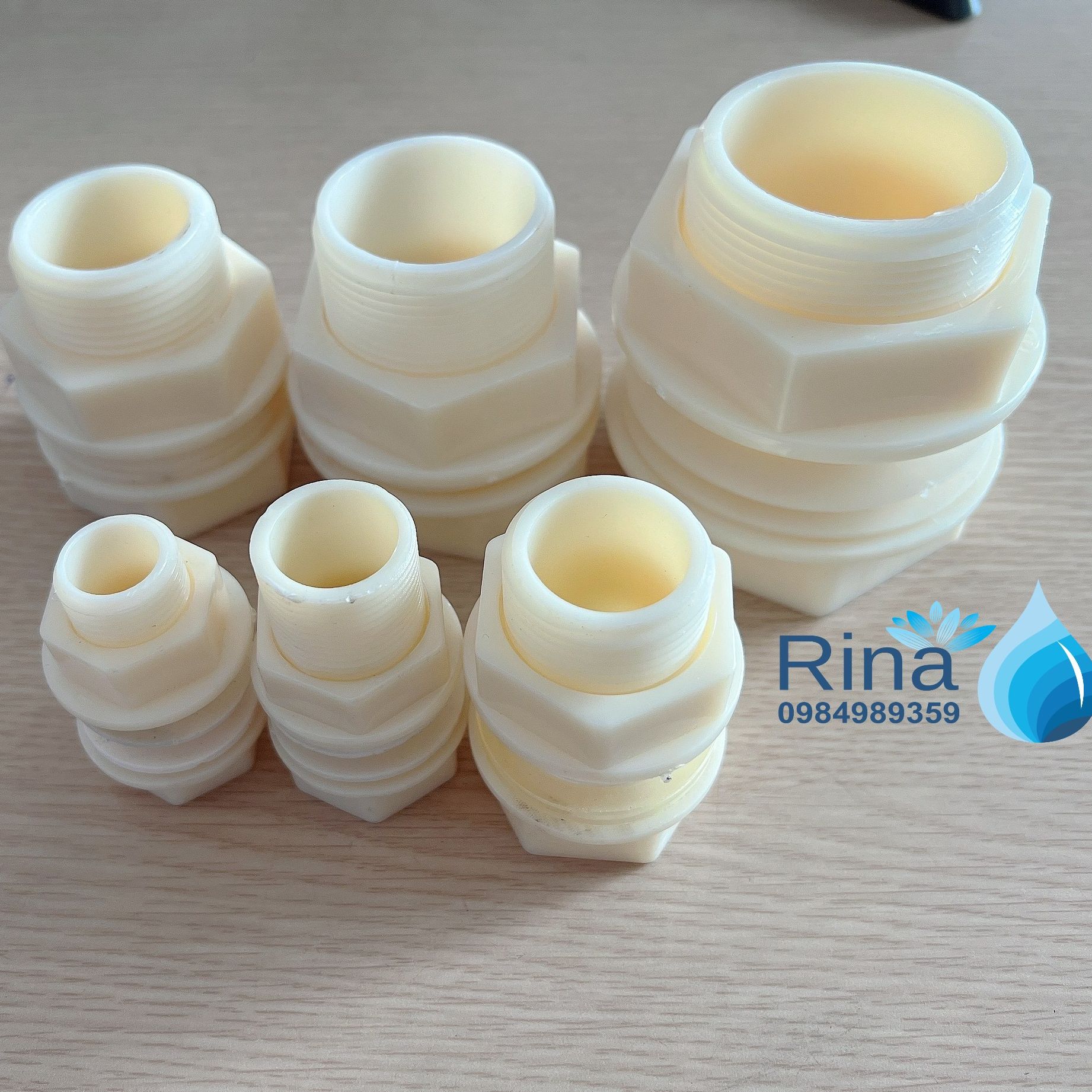 Ốc siết bồn, ép phi nhựa abs cao cấp loại 1 phi 21,27,34,42,49,60,90 ép phi bồn, ép thùng phi nhựa