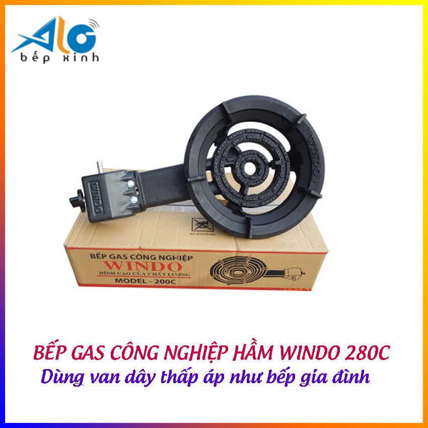 Bếp gas công nghiệp hầm Windo 280C - 280C - Alo Bếp xinh - Nhiều vòng lửa