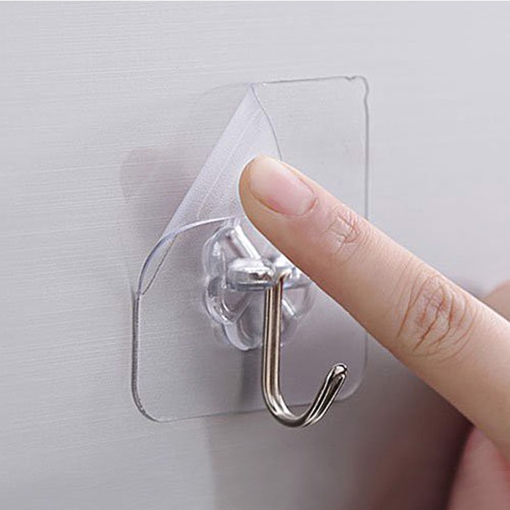Combo 10 móc dán tường siêu dính trong suốt chịu lực 10kg