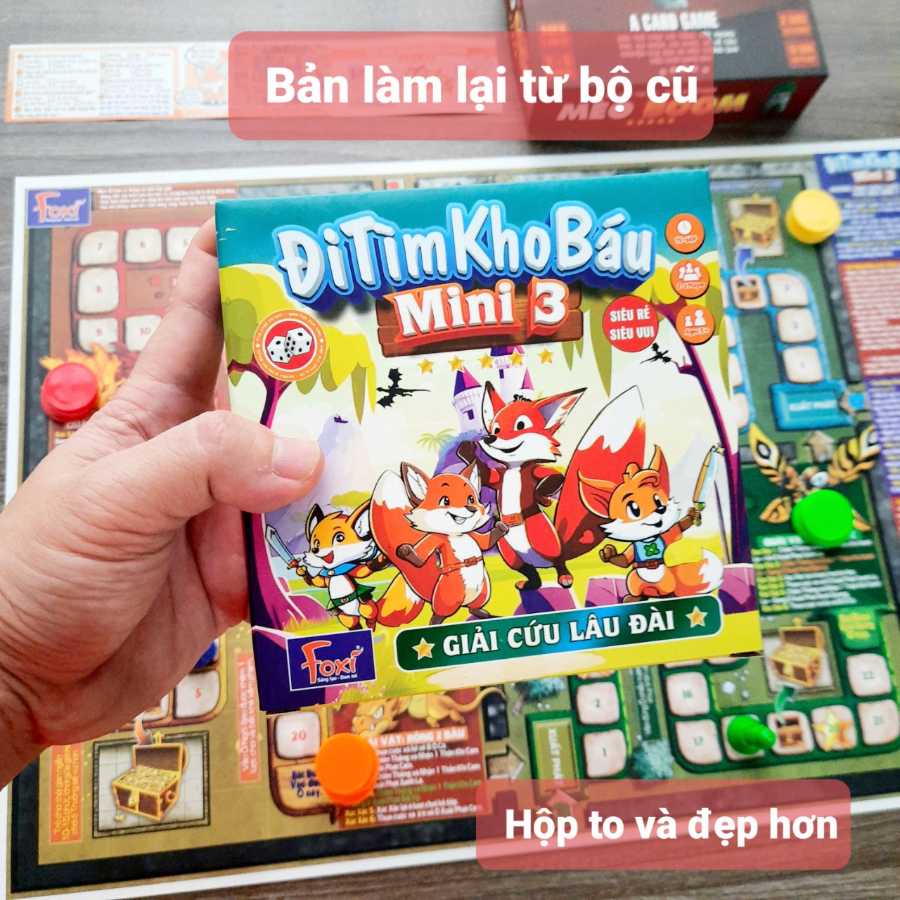 Board game foxi Đi tìm kho báu mini 3 đồ chơi trẻ em thông minh sáng tạo
